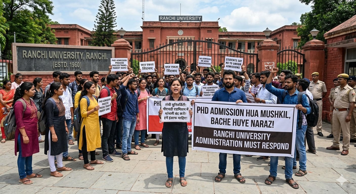 रांची यूनिवर्सिटी के बच्चे हुए नाराज, पीएचडी में एडमिशन लेना हुआ मुश्किल