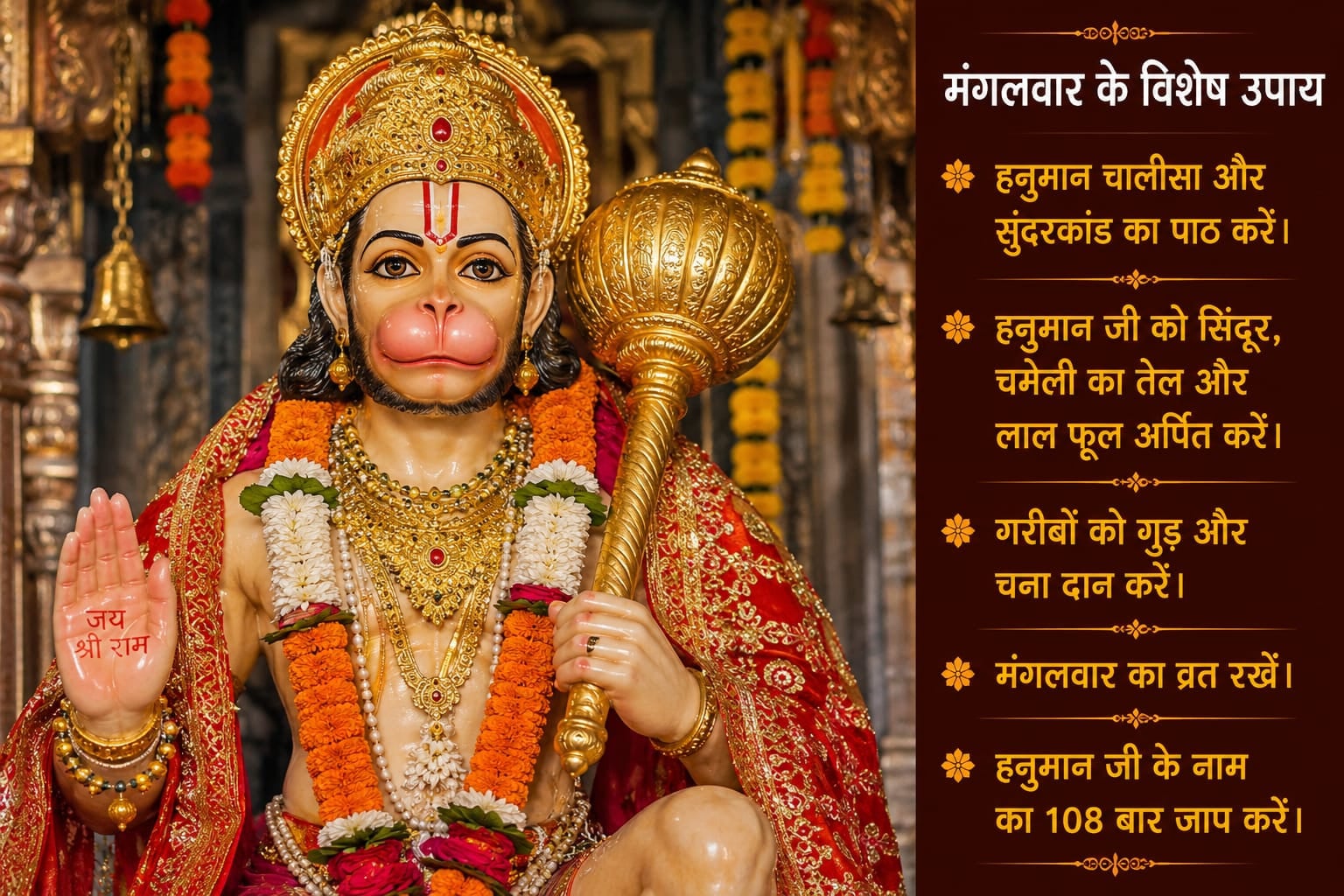 धर्म-कर्म:मंगलवार को जरूर करें ये उपाय, हनुमान जी की कृपा से दूर होंगे संकट