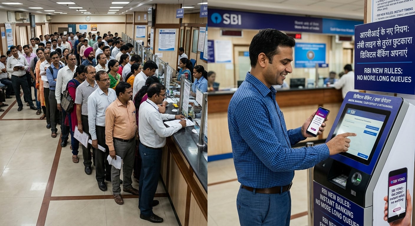 बैंक में घंटों लाइन में खड़े रहने की नहीं पड़ेगी जरूरत! RBI ने लागू किया नया नियम