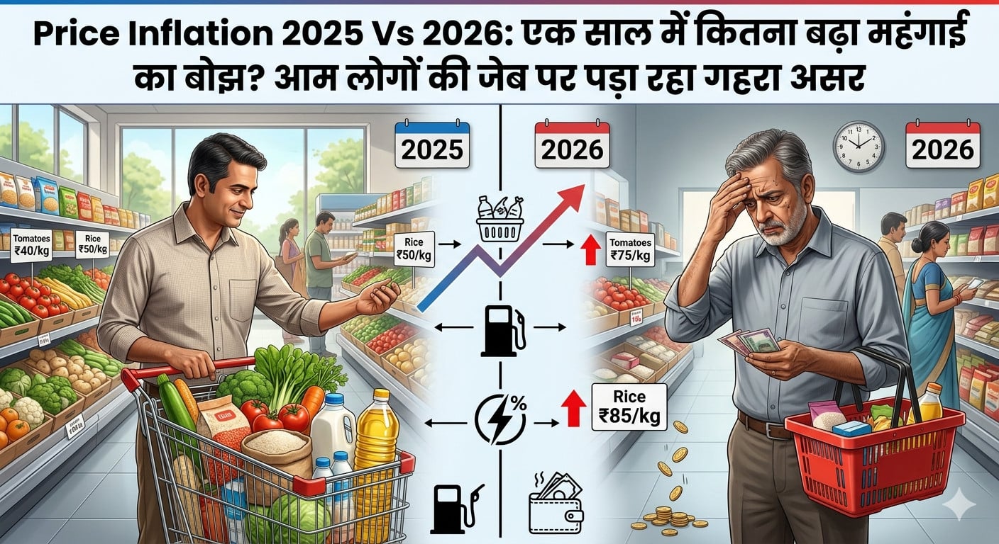 Price Inflation 2025 Vs 2026: एक साल में कितना बढ़ा महंगाई का बोझ, आम लोगों की जेब पर पड़ रहा गहरा असर