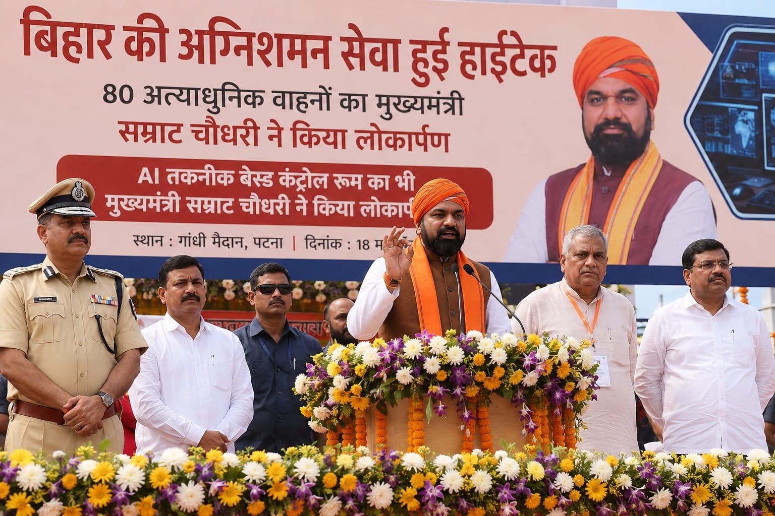 बिहार की फायर ब्रिगेड हुई हाईटेक! CM ने लॉन्च किए 80 मॉडर्न वाहन और AI कंट्रोल रूम