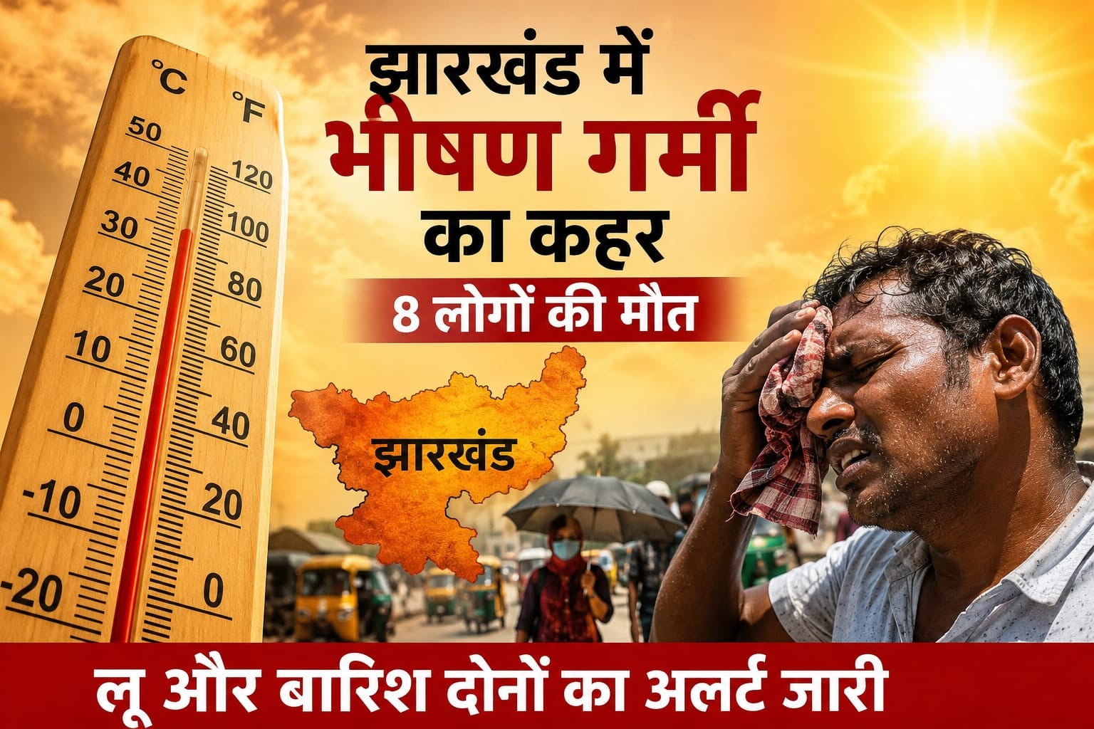 Weather Alert:झारखंड में भीषण गर्मी का कहर, अब तक 8 लोगों की मौत,पढ़े ताजा अपडेट