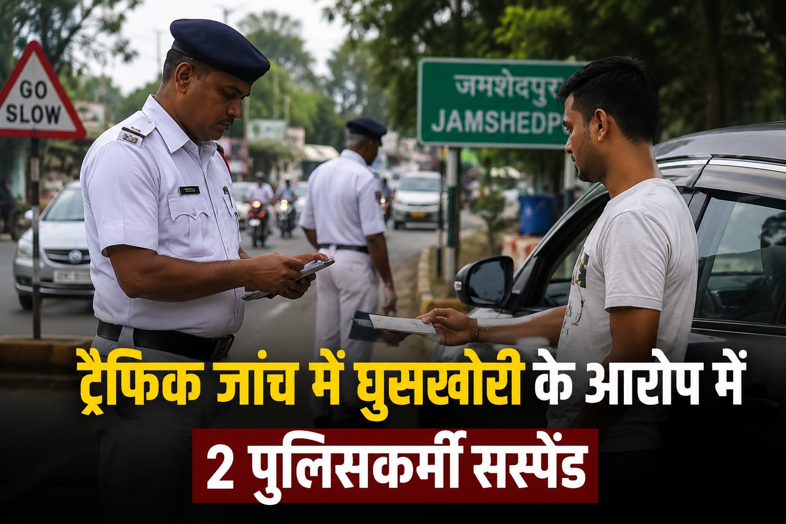 जमशेदपुर में दो रिश्वतखोर ASI निलंबित, ट्रैफिक जांच के नाम पर वसूली पड़ी भारी