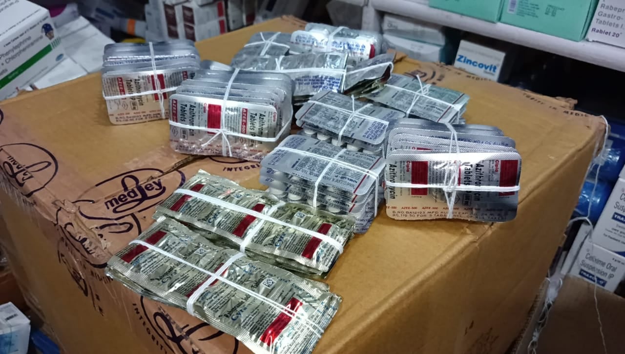 राजधानी के स्वास्तिक फार्मा में औषधि विभाग की कार्रवाई, रेबीज इंजेक्शन के रख-रखाव में मिली अनियमितता