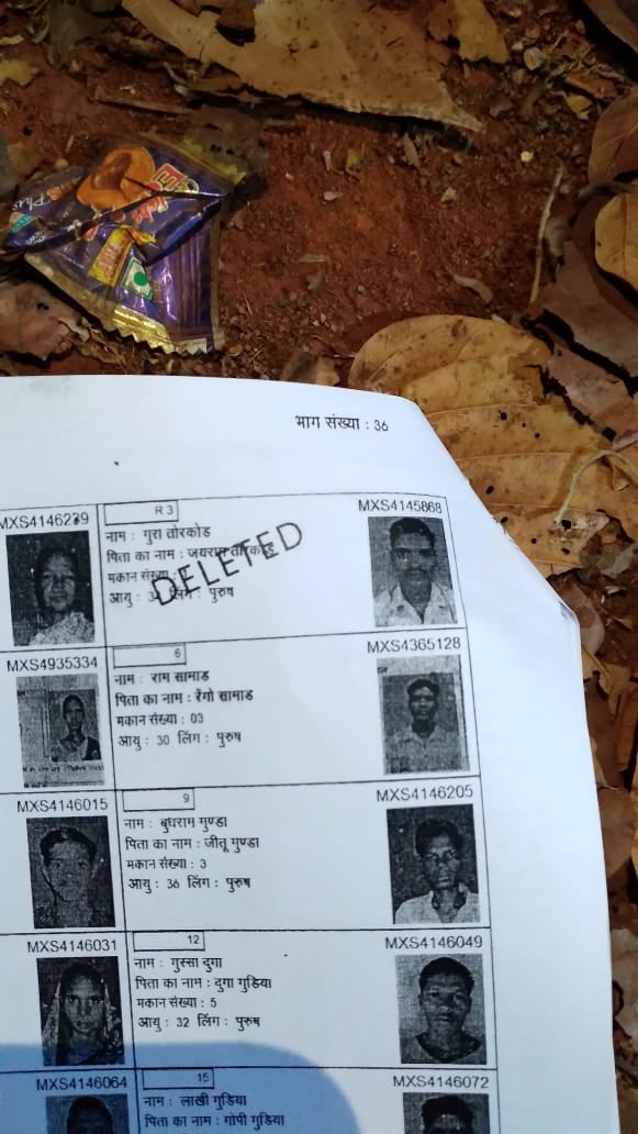 मतदाता सूची में नाम नहीं रहने से ग्रामीण परेशान, नाम के आगे लिखा DELETED