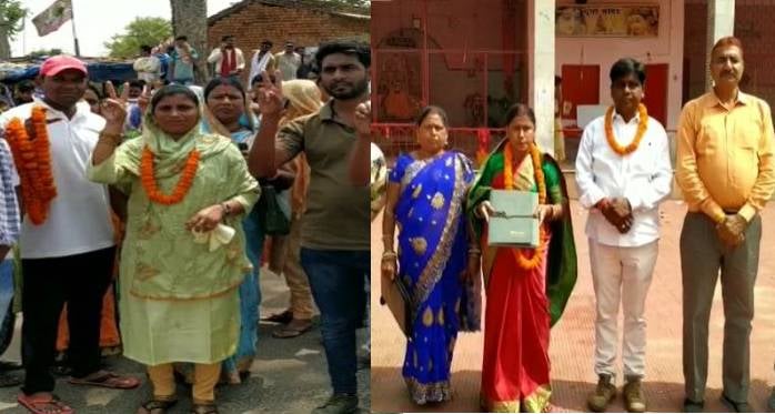 पंचायत चुनाव में नामांकन के लिए कार्यालयों में उमड़ी भीड़,  जनसमर्थकों के साथ प्रत्याशी कर रहे हैं पर्चा दाखिल