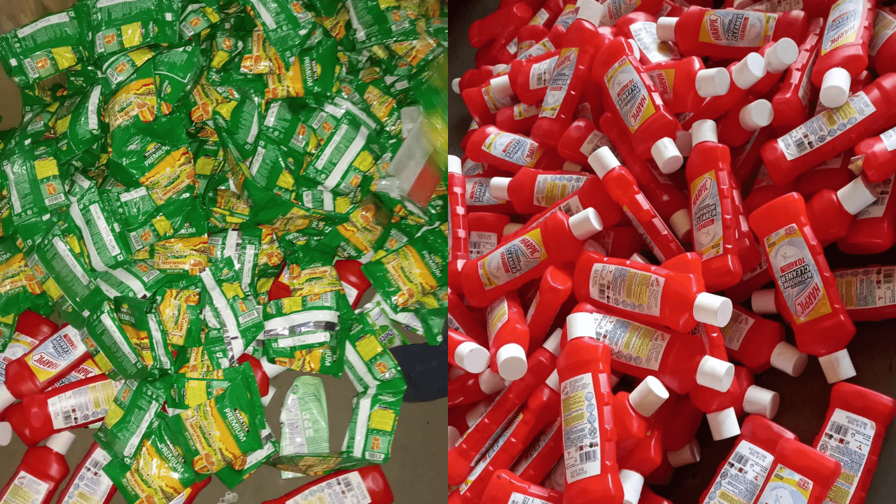 धनबाद में धड़ल्ले से चालू नकली सामानों का कारोबार, भारी मात्रा में नकली हार्पिक, डेटॉल और टाटा प्रीमियम चाय पत्ती बरामद