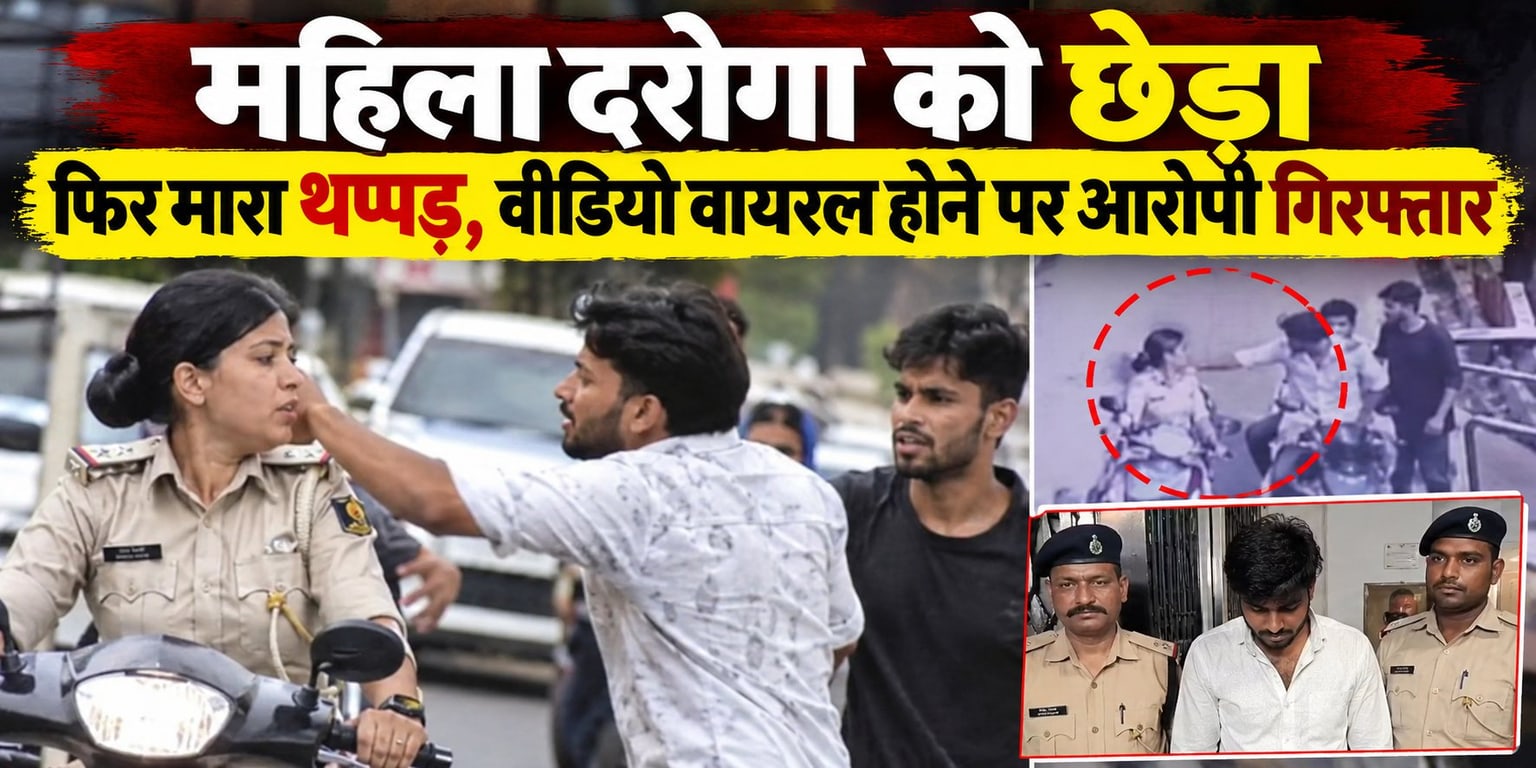 महिला दरोगा को छेड़ा फिर मारा थप्पड़, वीडियो वायरल होने आरोपी गिरफ्तार 