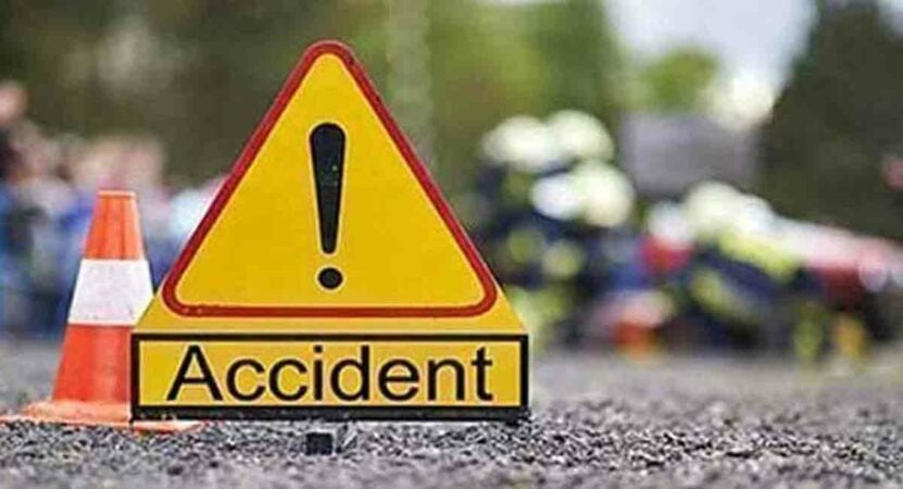 सुदामडीह में सड़क दु'र्घटना, बाइक सवार के परखच्चे उड़े
