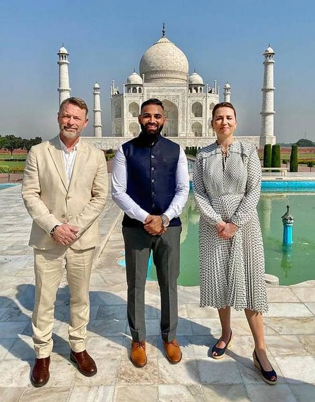 19 माह बाद विदेशी राष्ट्रध्यक्ष पहुंचे ताजमहल देखने, डेनमार्क की पीएम ने पति संग किया दीदार