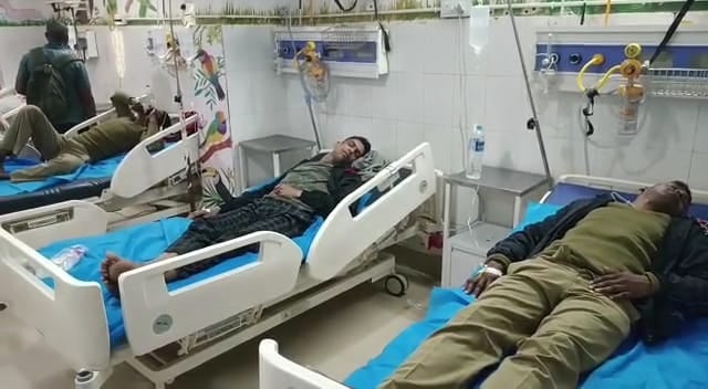फ़ूड पॉइजनिंग के शिकार हुए जैप 7 के 44 जवान, सदर अस्पताल में भर्ती