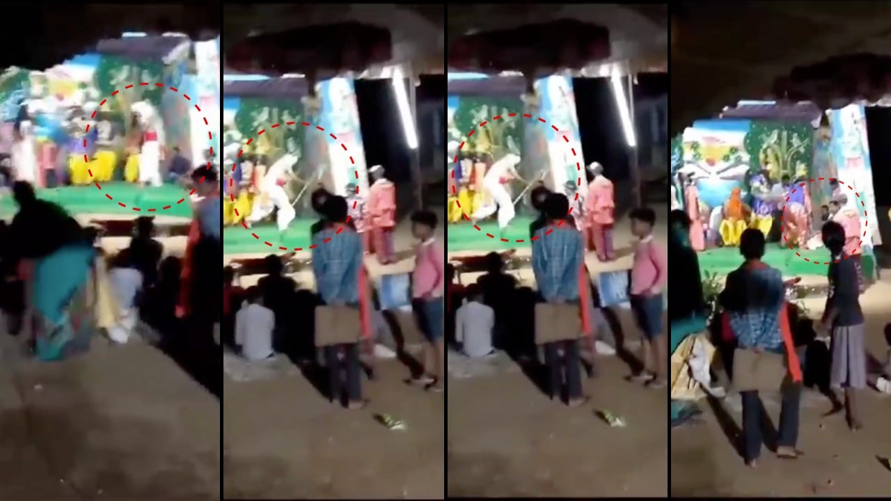 गढ़वा: राम लीला मंच पर परशुराम की मौत, किरदार निभाते-निभाते गिरा कलाकार, वीडियो वायरल
