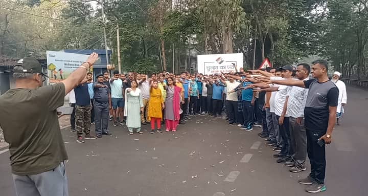 टाटा स्टील की पहल : संपूर्ण स्वास्थ्य को बढ़ावा देने के लिए वेलनेस वॉक का आयोजन