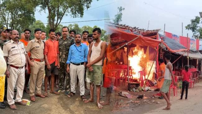 BREAKING: बासुकीनाथ मेला में गैस सिलेंडर से दुकान में लगी आग, टला बड़ा हादसा