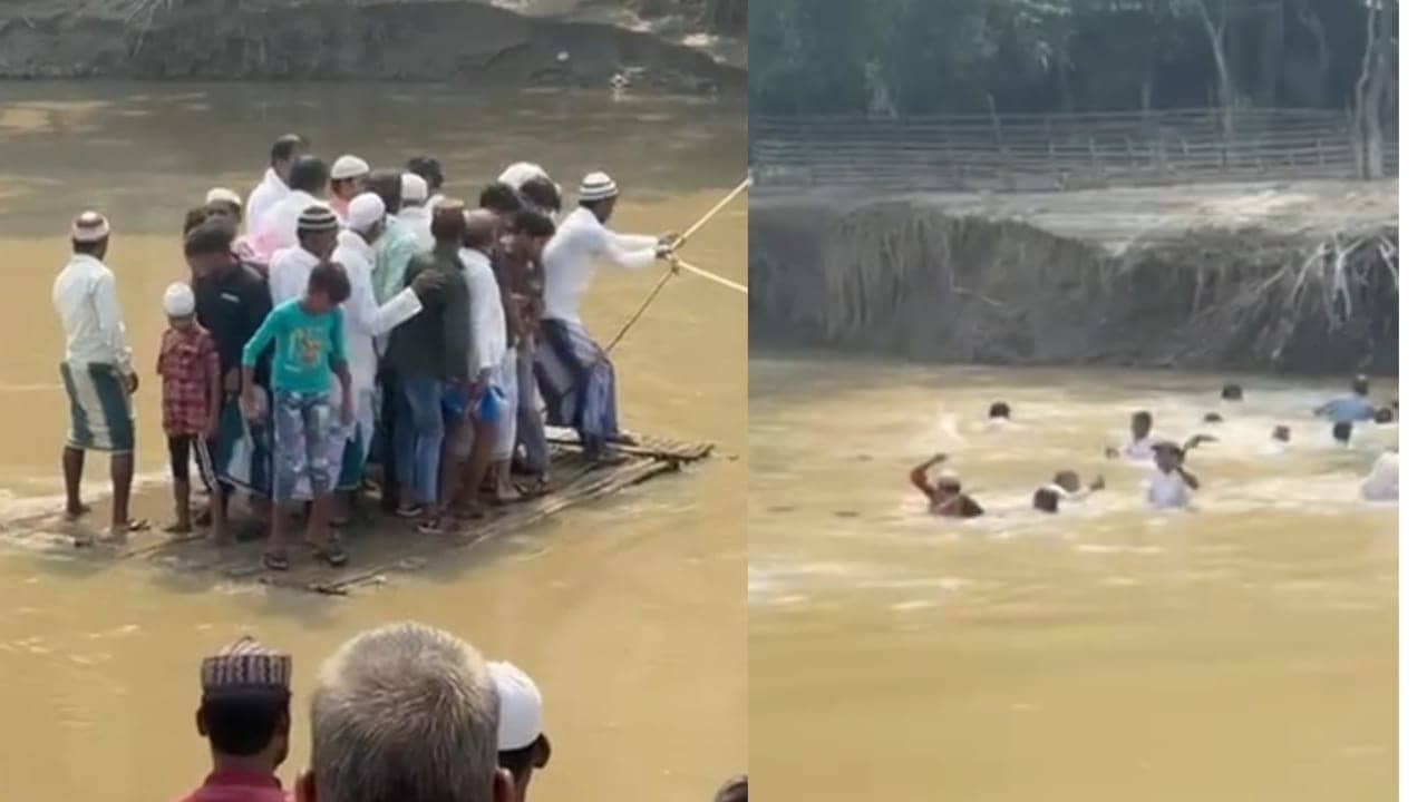 पूर्णिया में लोगों से भरी थर्माकोल की नाव बीच नदी में पलटी, मौके पर मची अफरा-तफरी