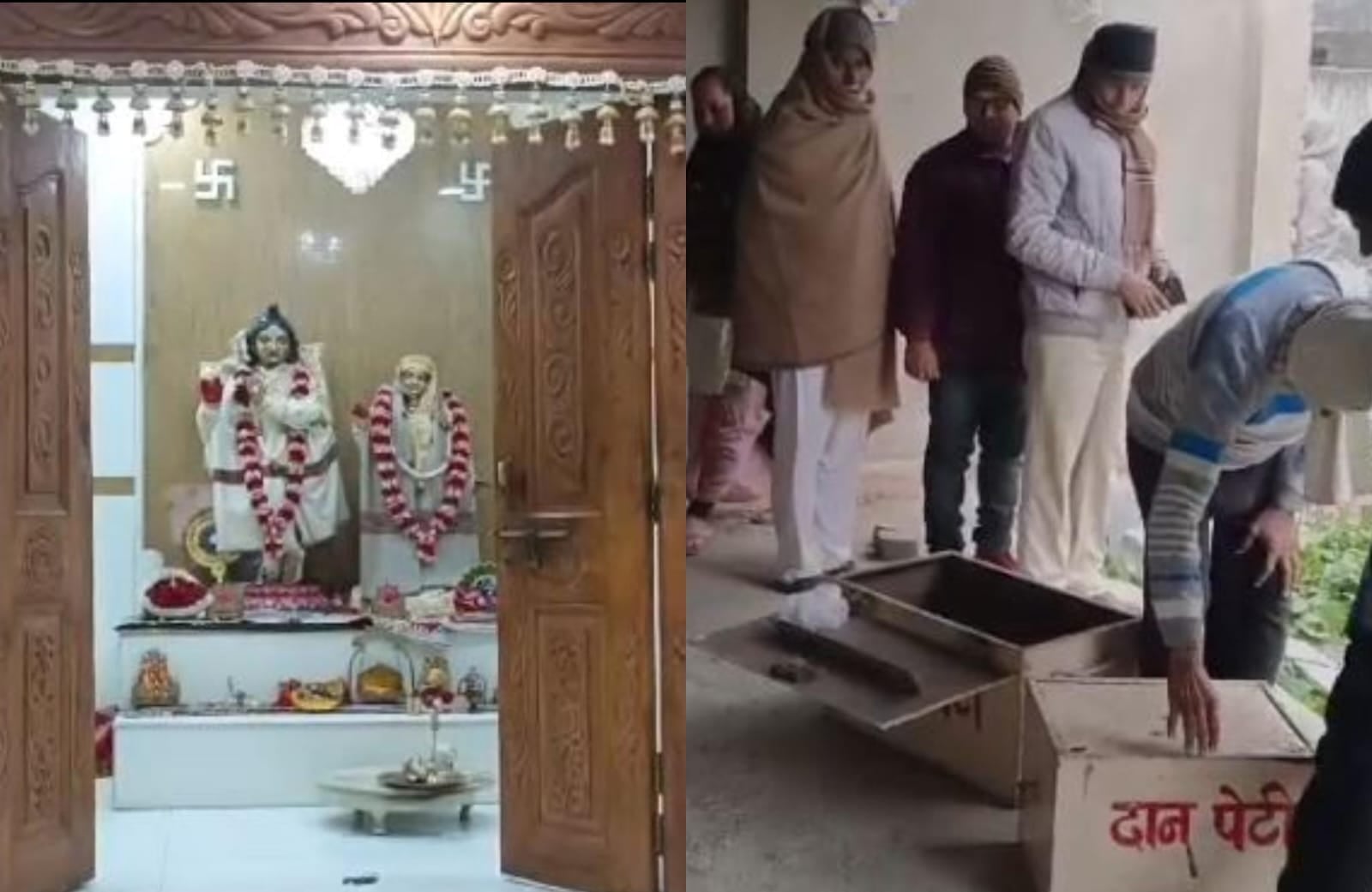 चोरों ने पगला बाबा राधा कृष्ण मंदिर में किया हाथ साफ, लाखों का चांदी का समान और दानपेटी से दान लेकर हुए फरार, मामला दर्ज