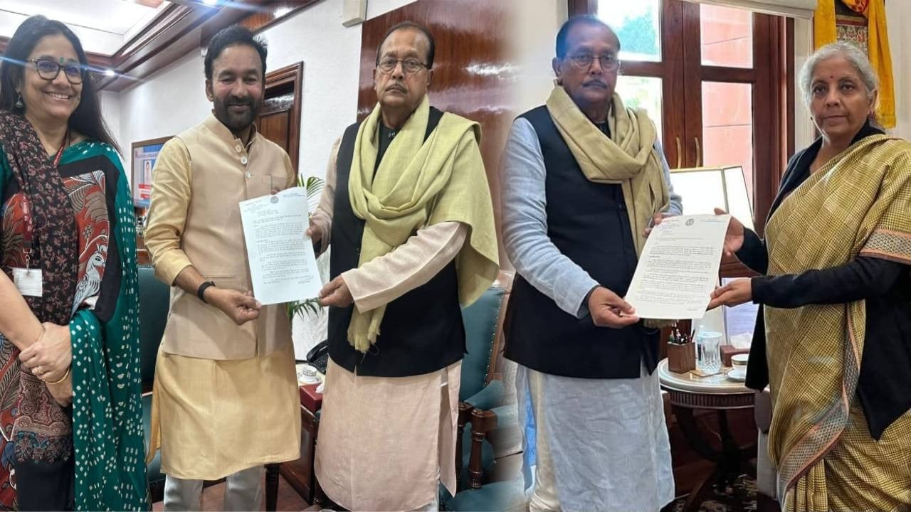 केंद्रीय वित्त मंत्री व कोयला मंत्री से मिले मंत्री राधाकृष्ण किशोर, की 1 लाख 36 हजार करोड़ की बकाया राशि की मांग