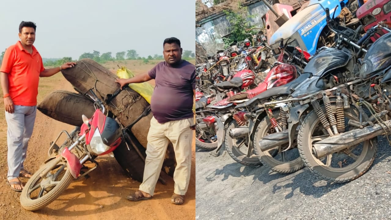 पाकुड़: कोयला तस्करों पर पुलिस ने कसा शिकंजा, 7 बाइक और 40 क्विंटल कोयला जब्त