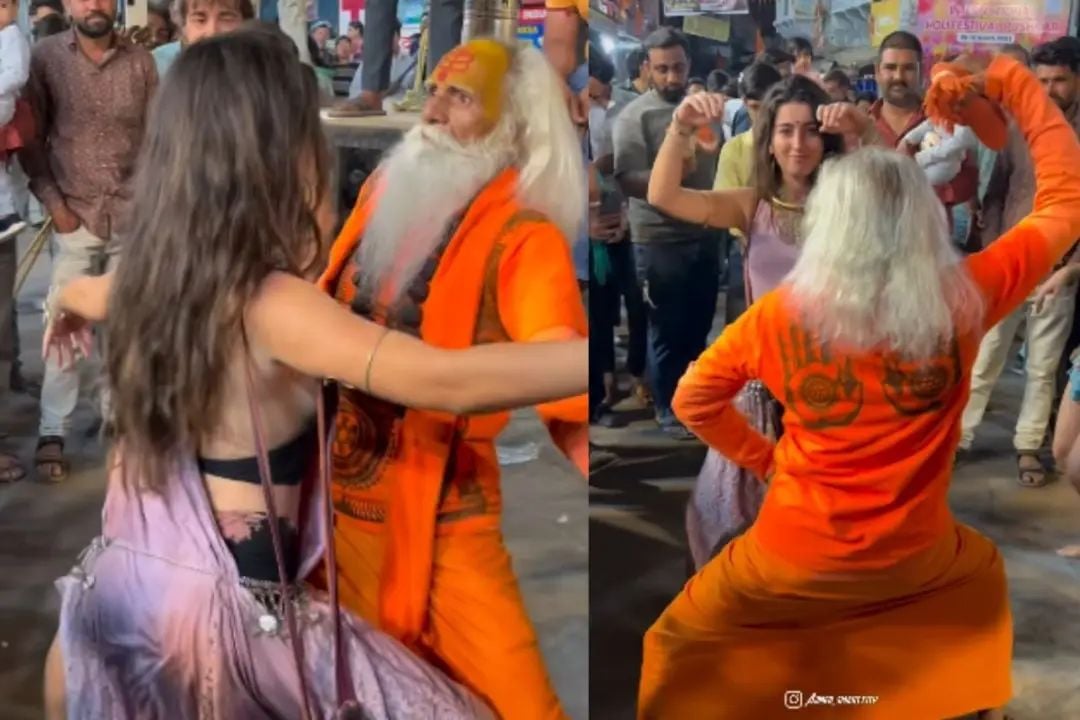 Viral Video: जब साधु बाबा ने अंग्रेजी मैडम के साथ लगाए ठुमके, तो वीडियो देख लोग रह गए दंग, बोले बाबा जी rocked, फॉरेनर्स socked
