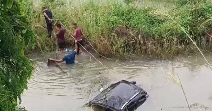 नालंदा में दर्दनाक हादसा, पानी से भरे गड्ढे में कार पलटने से 3 की मौत, एक घायल
