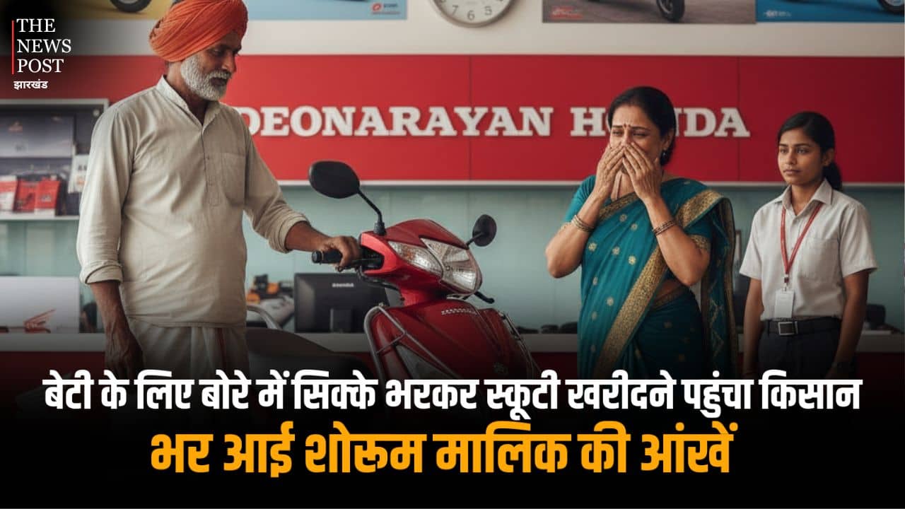 बेटी के लिए बोरे में सिक्के भरकर स्कूटी खरीदने पहुंचा किसान, भर आई शोरूम मालिक की आंखें