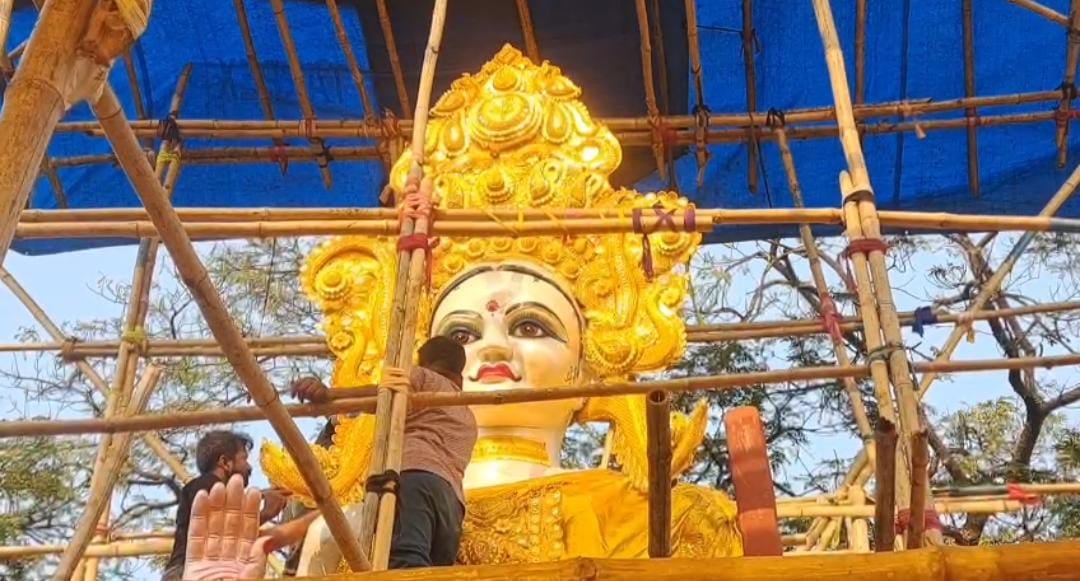 लौहनगरी में देखी जा रही है सरस्वती पूजा की धूम,सिदगोड़ा में बन रहा है 31 फिट ऊंची माँ सरस्वती की प्रतिमा