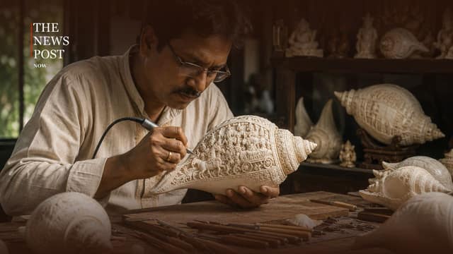 शंखों पर गूंजती हैं पुराणों की कथाएँ: बब्लू नंदी की अनोखी शंख कला