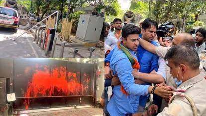 The Kashmir Files Speech: तेजस्वी सूर्या के नेतृत्व में भाजपा कार्यकर्ताओं ने सीएम केजरीवाल के आवास पर किया प्रदर्शन